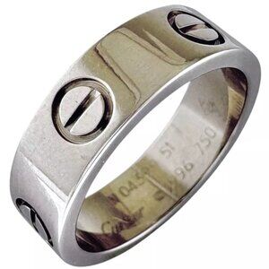 CARTIER Ring US 5 3/8 EU50 K18 white gold love used